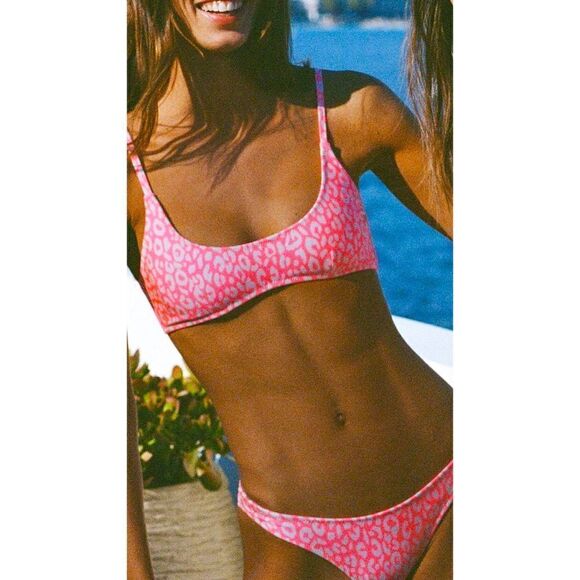 TRIANGL MACI NORMAL CUT PINK LEOPARD NO BAG NEW WITH TAGS - Picture 1 of 7